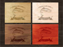 Load image into Gallery viewer, Rainbow trout fishing tackle box design