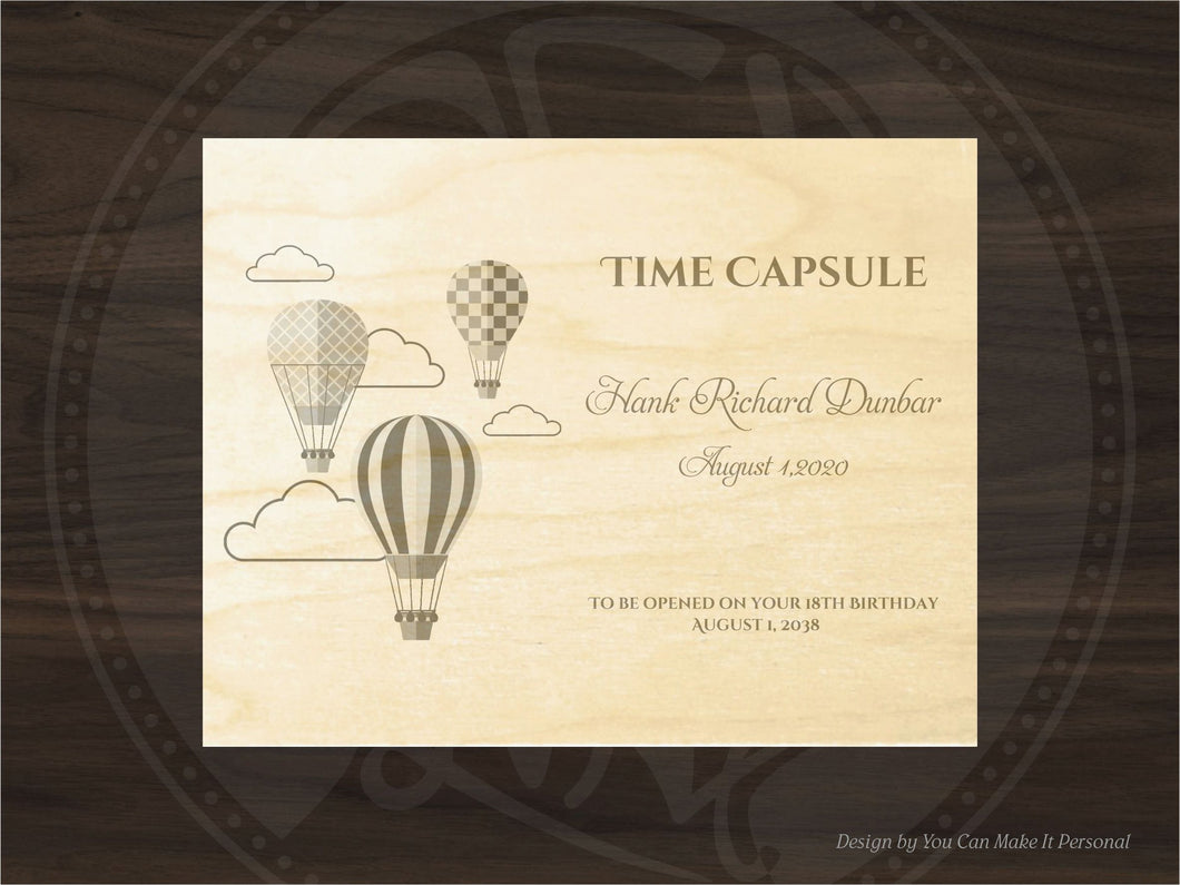 Time Capsule wooden box as First birthday gift