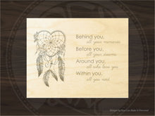 Load image into Gallery viewer, Dream catcher and custom saying on wood box
