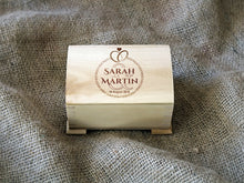 Load image into Gallery viewer, Personalized wedding ring box, Custom jewelry box for her