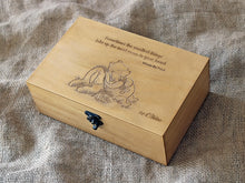 Load image into Gallery viewer, Favorite Winnie the Pooh quote on wood box, Personalized gift custom memory box
