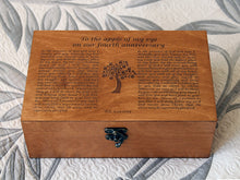 Load image into Gallery viewer, Personalized wedding gift box with wedding vows engraved, Wedding anniversary gift