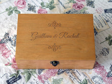 Load image into Gallery viewer, Personalized wedding gift for a couple, Wooden box for her or him