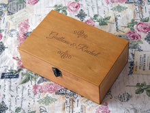 Load image into Gallery viewer, Personalized wedding gift for a couple, Wooden box for her or him