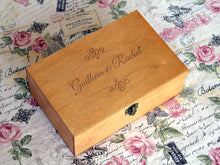 Load image into Gallery viewer, Personalized wedding gift for a couple, Wooden box for her or him