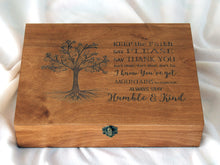 Load image into Gallery viewer, Custom verse on memory box, Personalized wood box with text and image on demand