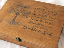 Load image into Gallery viewer, Custom verse on memory box, Personalized wood box with text and image on demand
