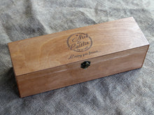 Load image into Gallery viewer, Custom Engraved Wine Box, Personalized Wine Box, Couple Anniversary Gift