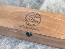 Load image into Gallery viewer, Custom Engraved Wine Box, Personalized Wine Box, Couple Anniversary Gift