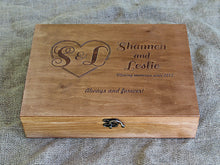 Load image into Gallery viewer, Wedding photos storage box, Personalized wedding memory wood box
