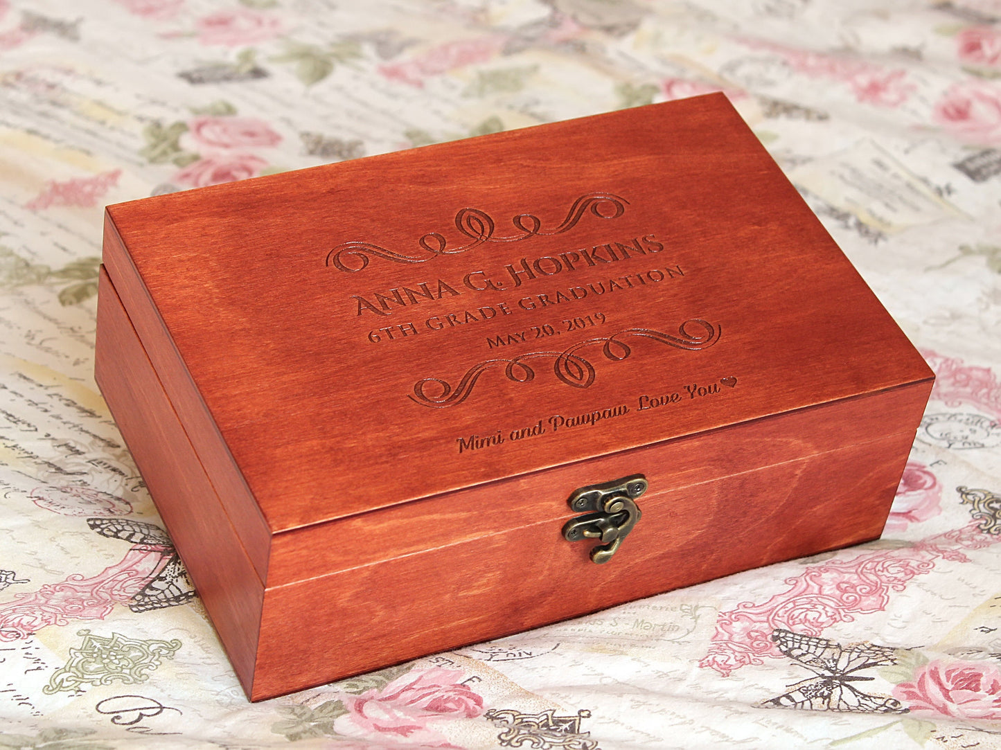 Graduation gift box, Personalized wood box for girls and boys on graduation