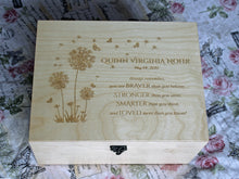 Load image into Gallery viewer, Personalized wooden box with Winnie the Pooh verse, Custom keepsake gift box for girls and boys
