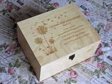 Lade das Bild in den Galerie-Viewer, Individuelle Holzbox mit Winnie the Pooh-Vers, Erinnerungsbox für Babys – Zeitkapsel, Erinnerungsbox aus Holz