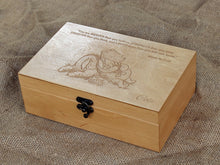 Load image into Gallery viewer, Memory box personalized with your favorite Winnie the Pooh saying, Wooden kepsake box