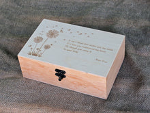 Load image into Gallery viewer, Personalized Memory box with custom verse or poem engraved, Keepsake gift box