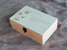 Load image into Gallery viewer, Personalized Memory box with custom verse or poem engraved, Keepsake gift box