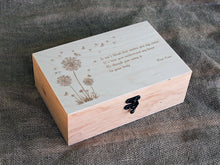 Load image into Gallery viewer, Personalized Memory box with custom verse or poem engraved, Keepsake gift box