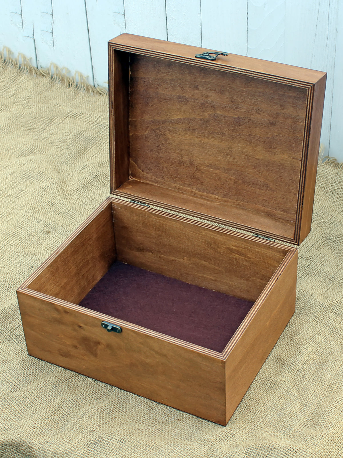 Wooden baby keepsake box with personalized monkey design