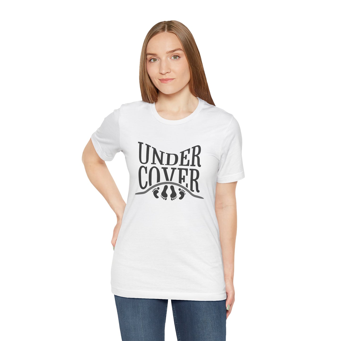 Personalizable T-Shirt Funny "Under Cover" design, Custom gift for him