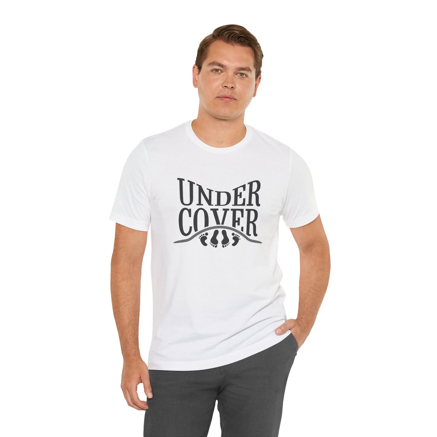 Personalizable T-Shirt Funny "Under Cover" design, Custom gift for him