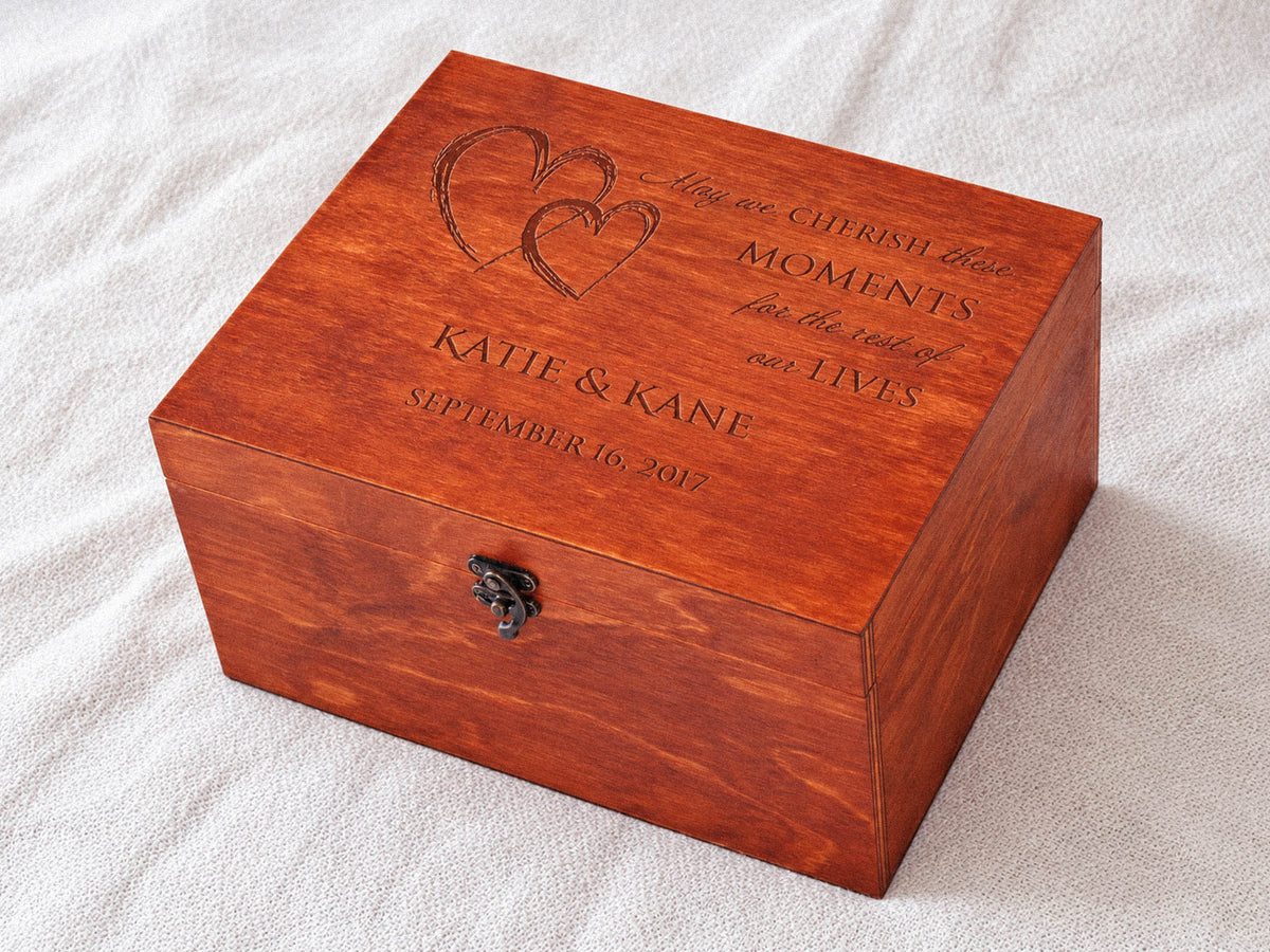 ersonalized Wedding Keepsake Box – “May We Cherish these Moments”