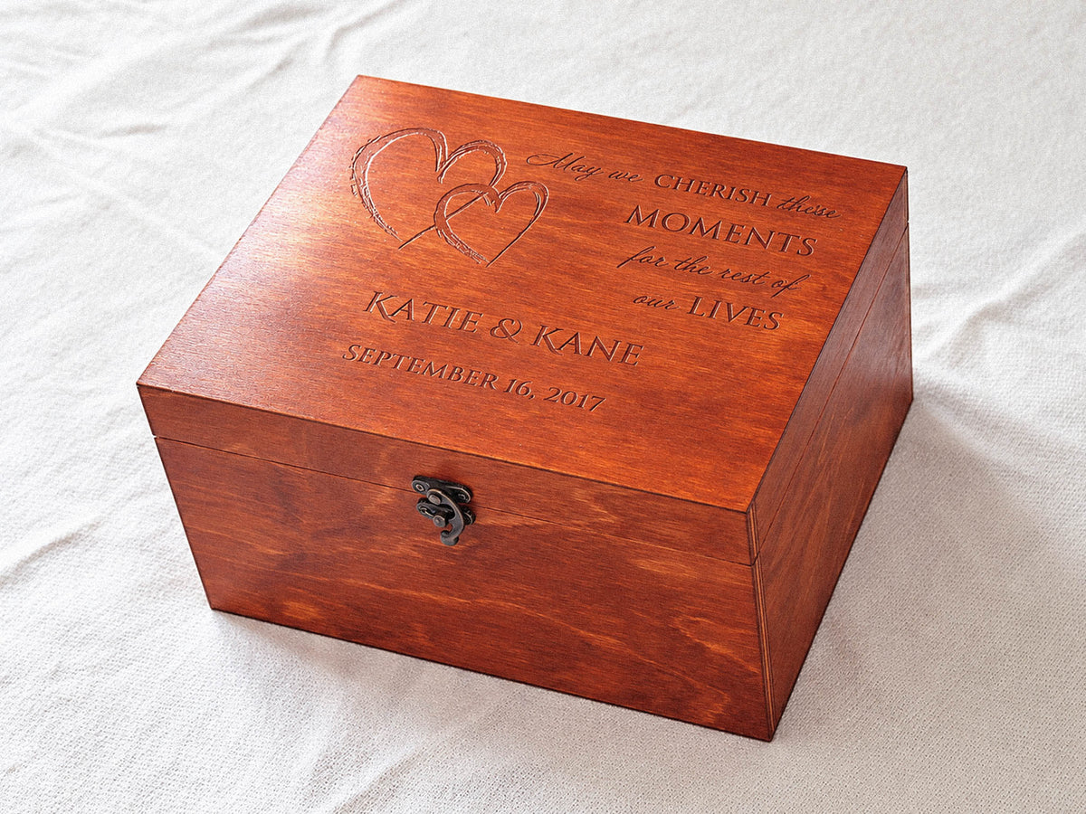 ersonalized Wedding Keepsake Box – “May We Cherish these Moments”