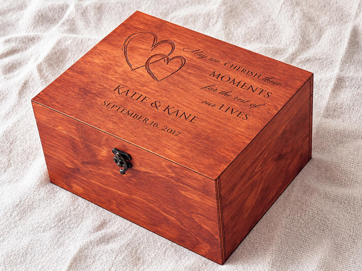 ersonalized Wedding Keepsake Box – “May We Cherish these Moments”