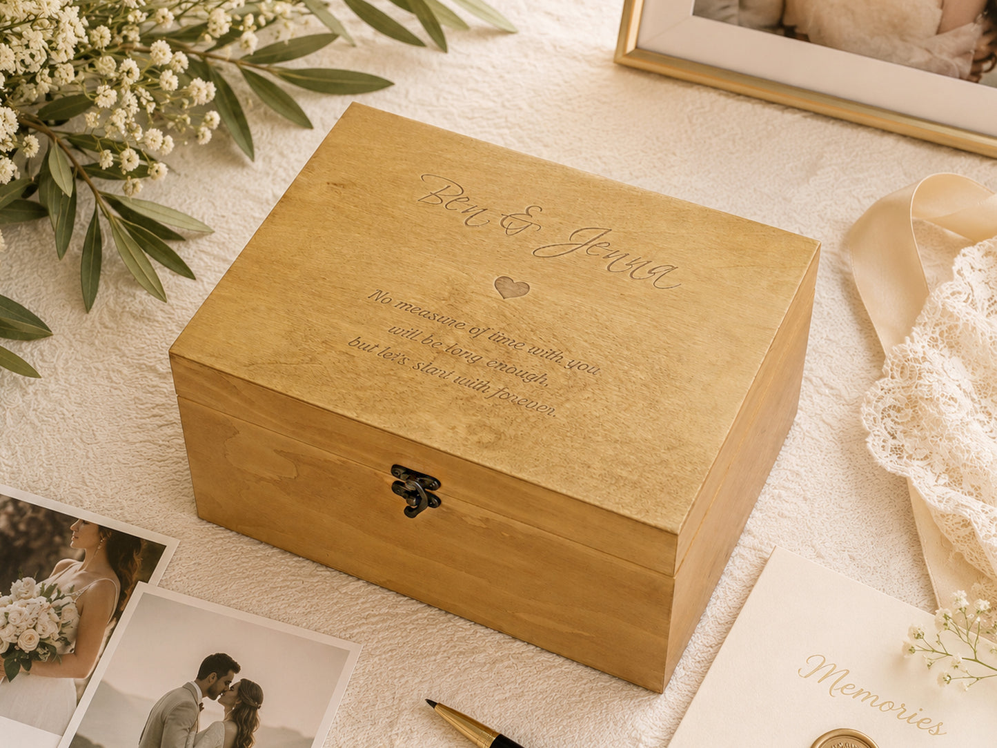 Custom Wedding Keepsake Box
