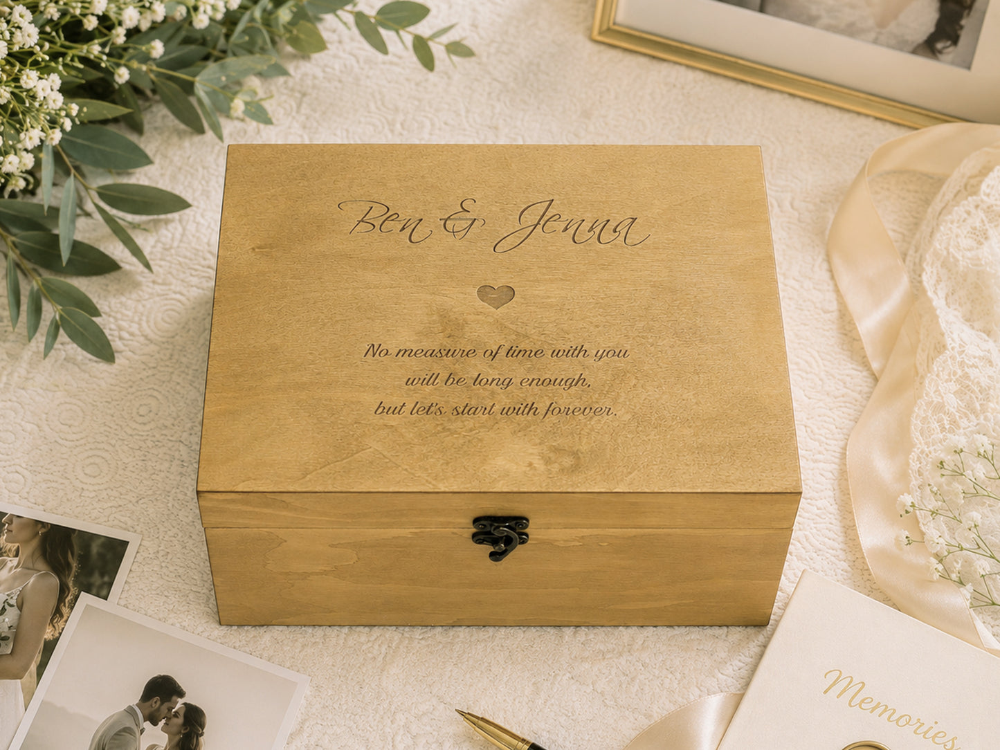 Custom Wedding Keepsake Box