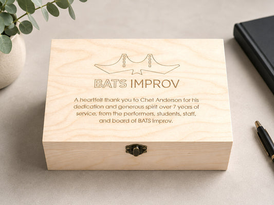 Personalized corporate gift box with logo and employee appreciation message
