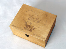 Load image into Gallery viewer, Together is a wonderful place to be, Winnie the Pooh saying, Personalized wedding memory box
