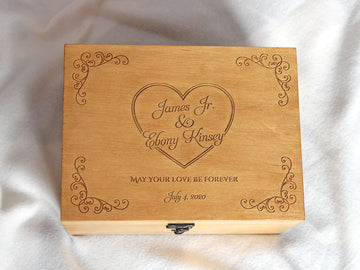 Wedding keepsake box , Gift for the couple, Custom wedding card box –  YouCanMakeItPersonal