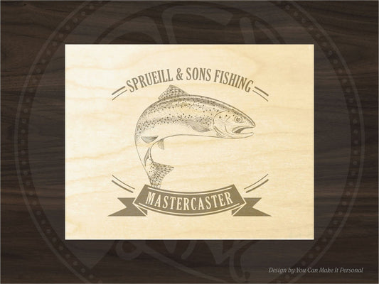 Rainbow trout fishing tackle box design