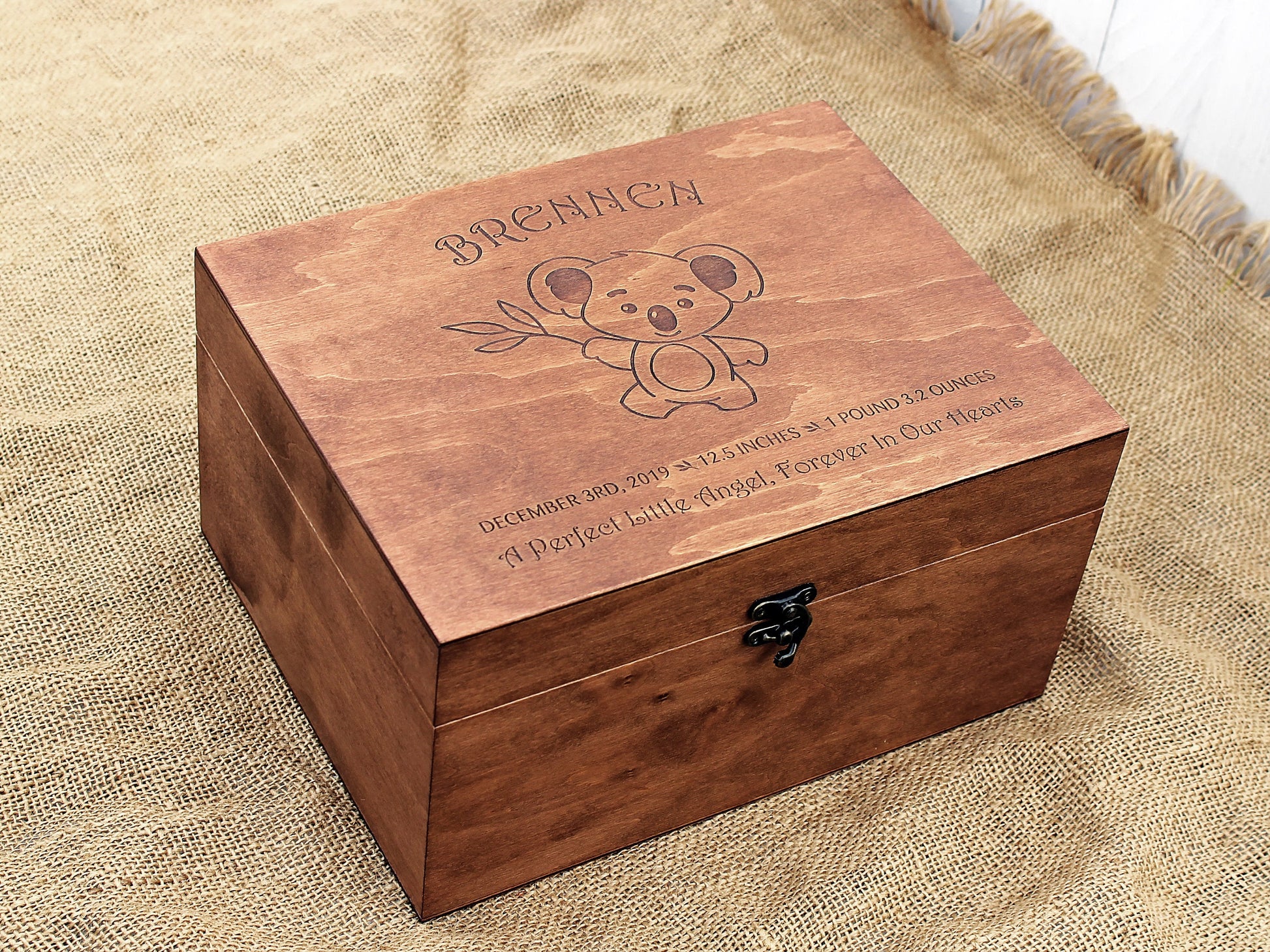 Personalized baby koala box for a first birthday