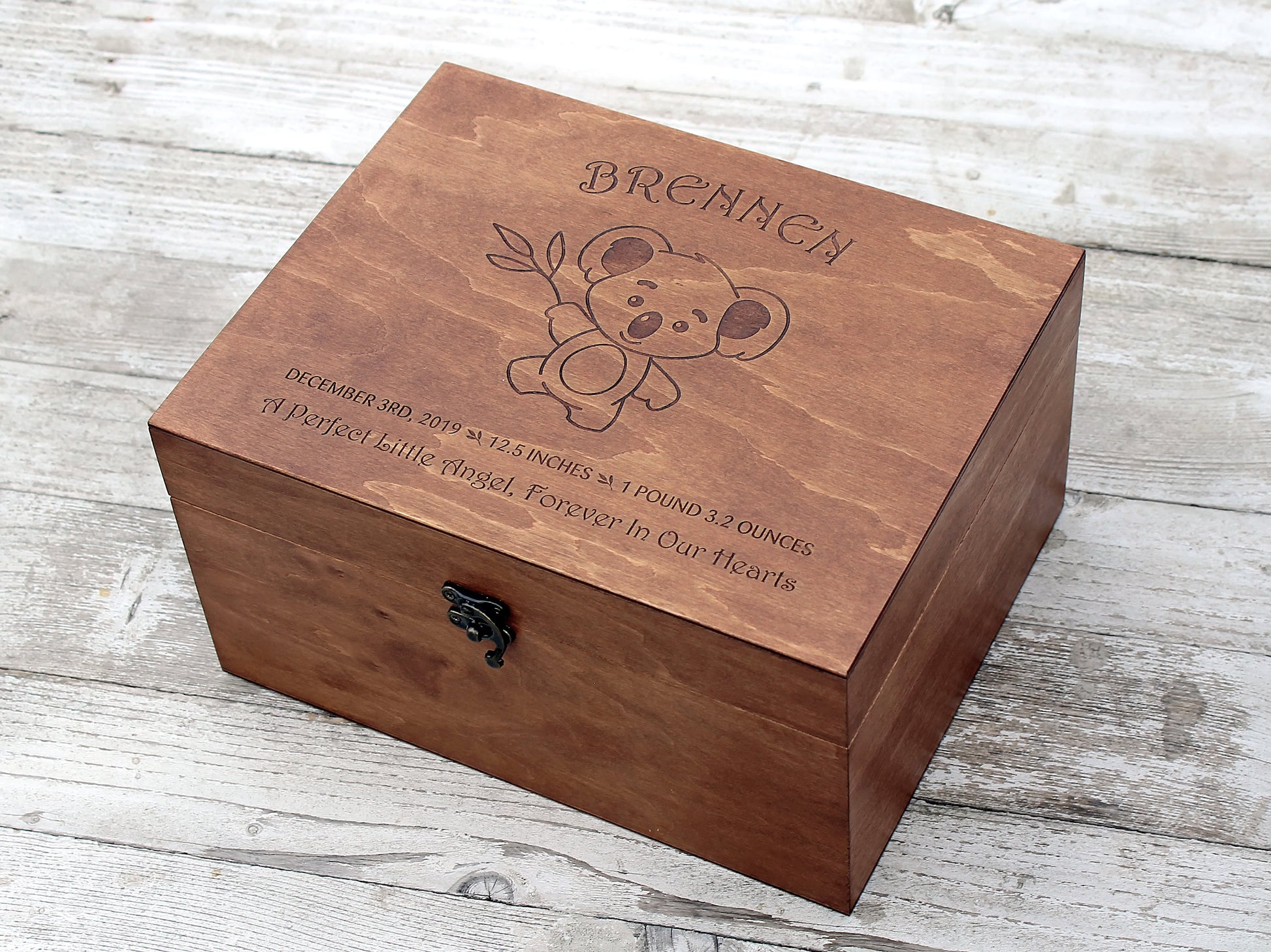Baby koala personalized keepsake box for childhood memories