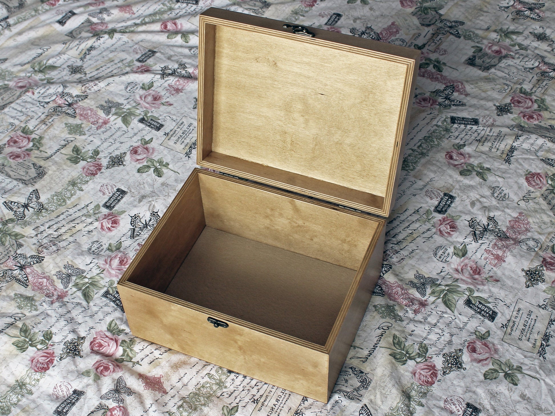 Custom engraved Winnie the Pooh memory box with personalized details