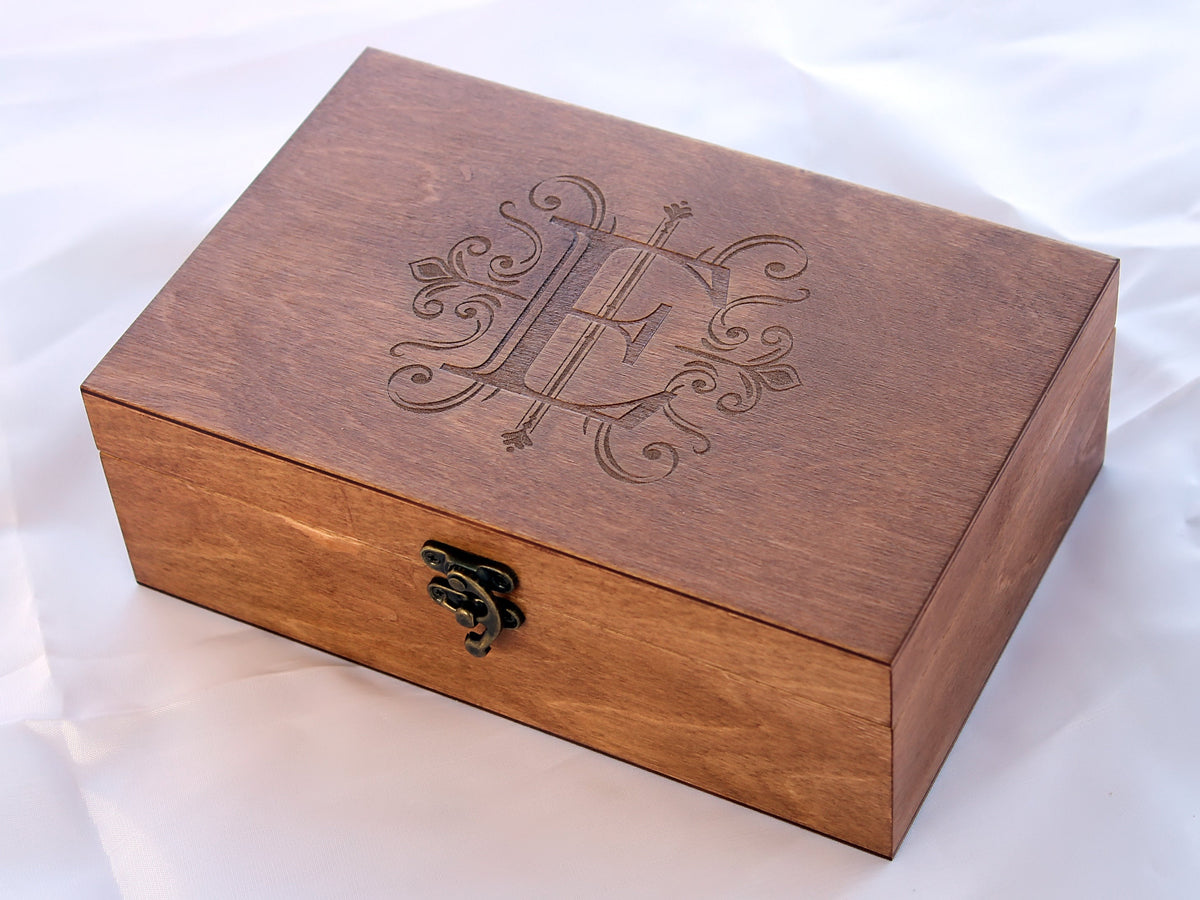 Personalized monogram jewelry box gift for daughter