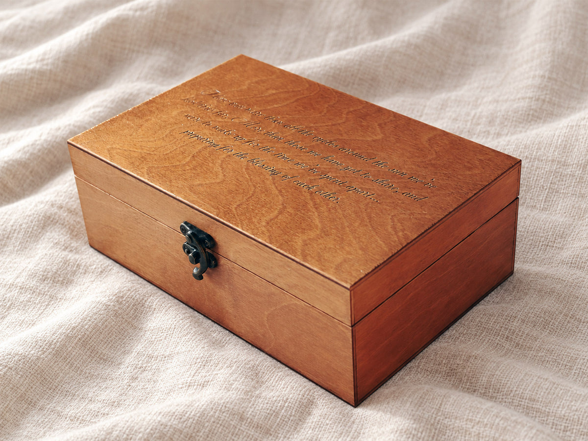 Engraved love message gift box for wife or girlfriend