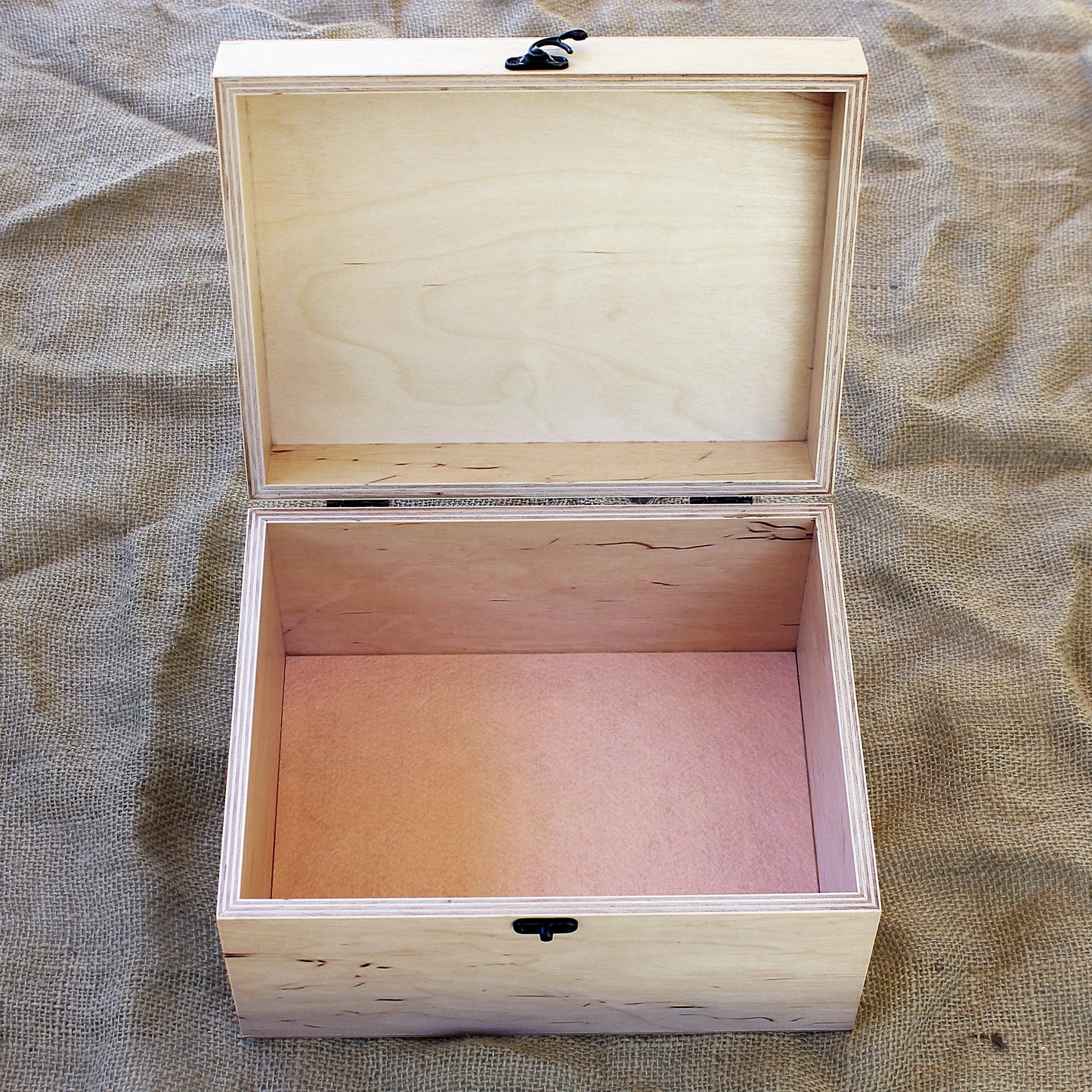 Wooden baby memory box with personalized heart design