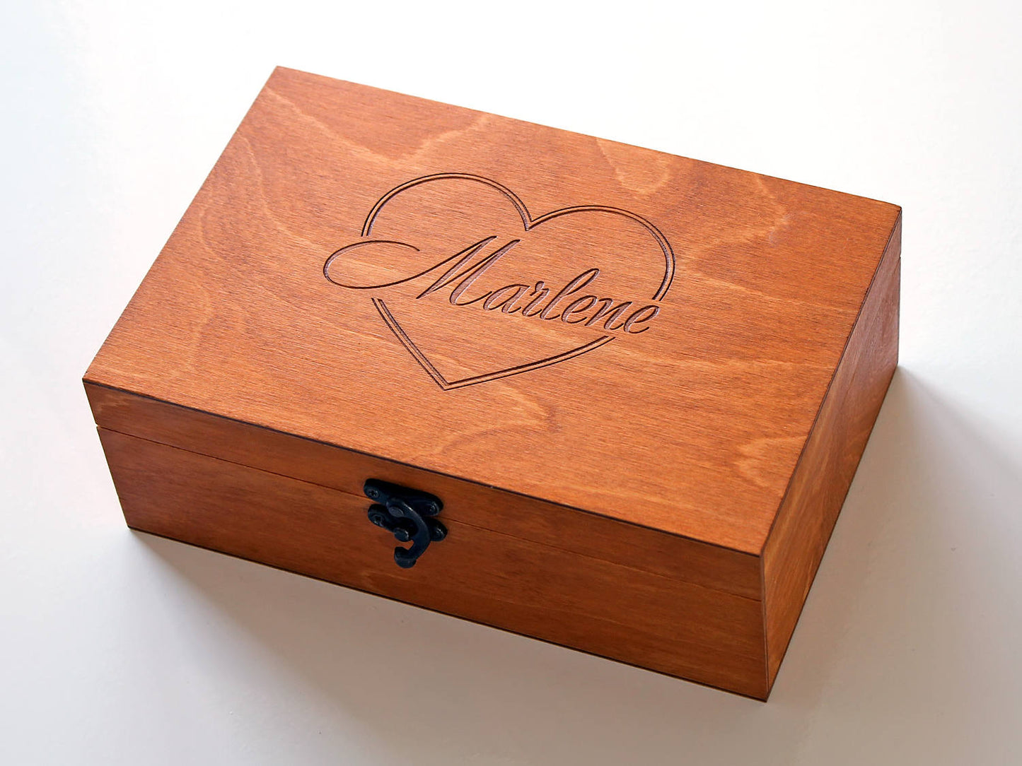 Caja de madera personalizada, Caja de recuerdos, Caja de joyería grabada personalizada, Caja de recuerdos, Regalo de pareja, Caja de tesoro, Regalo de aniversario