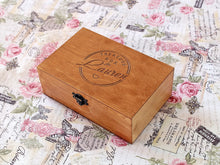 Load image into Gallery viewer, Personalized jewelry box, Custom engraved memory box, Treasure box
