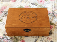 Load image into Gallery viewer, Personalized jewelry box, Custom engraved memory box, Treasure box
