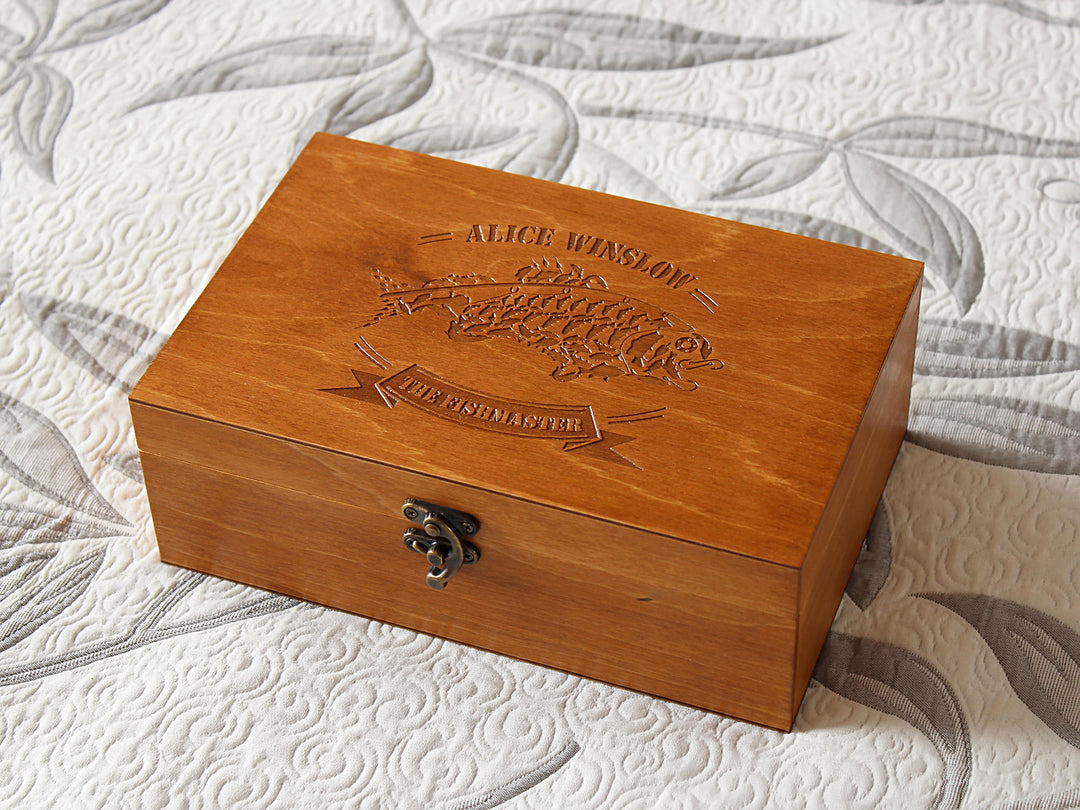 Engraved Fishing Box, Fishing Tackle Box