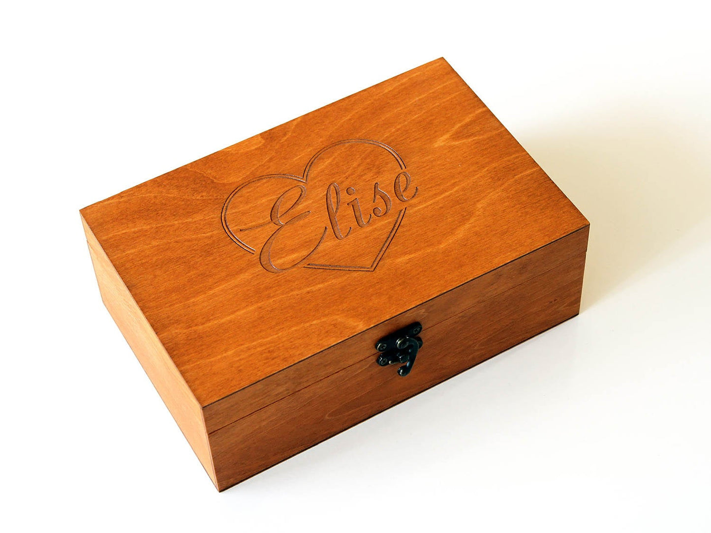 Caja de madera personalizada, Caja de recuerdos, Caja de joyería grabada personalizada, Caja de recuerdos, Regalo de pareja, Caja de tesoro, Regalo de aniversario