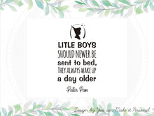 Load image into Gallery viewer, Custom engraved keepsake box with Peter Pan quote, Baby memory box, First birthday gift
