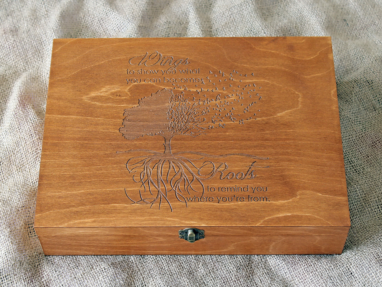 Personalized memory box, Keepsake box, Custom quote memory box, Custom engraved box, Personalized keepsake box