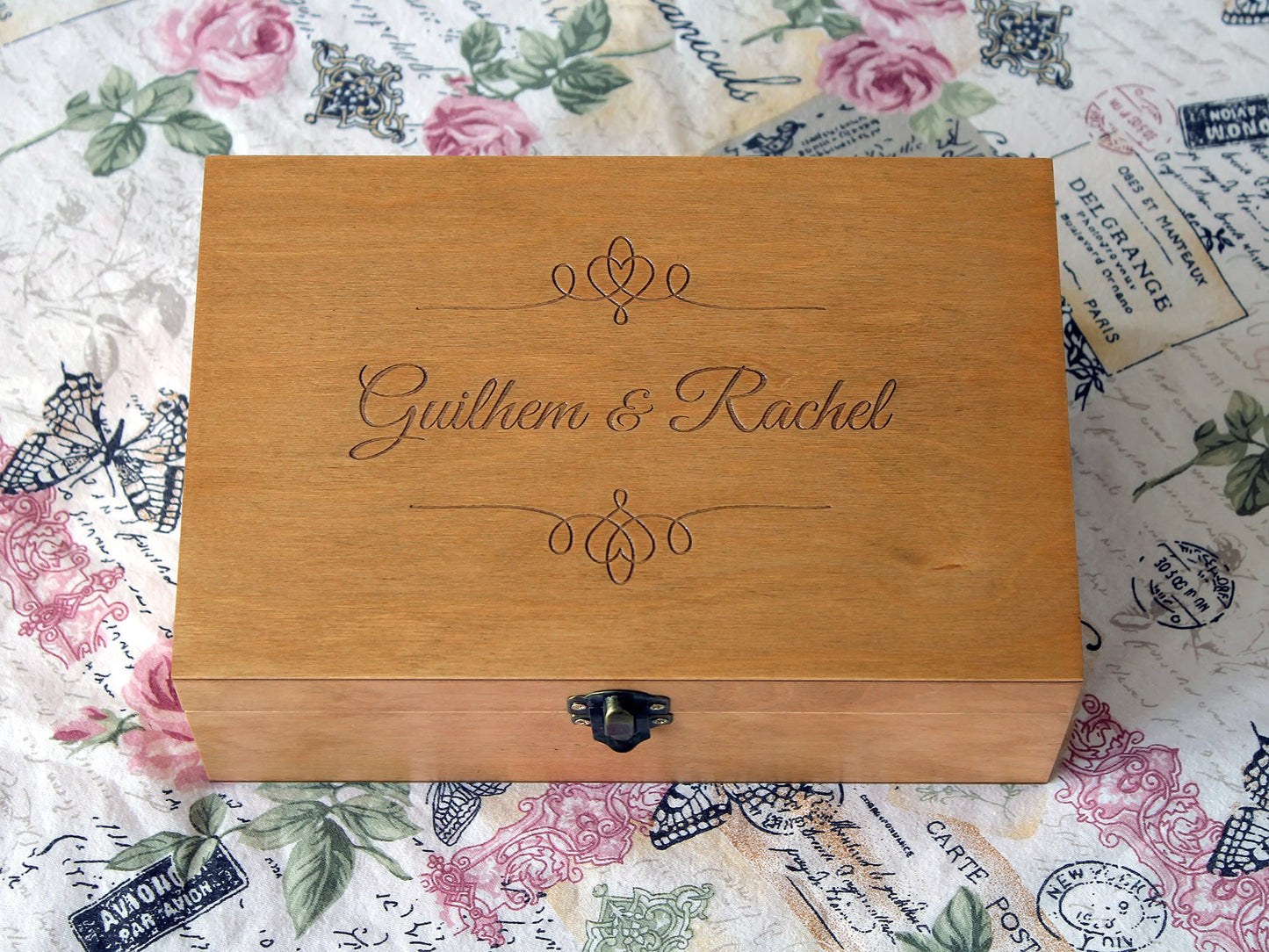 Personalized wedding gift for a couple, Wooden box for her or him