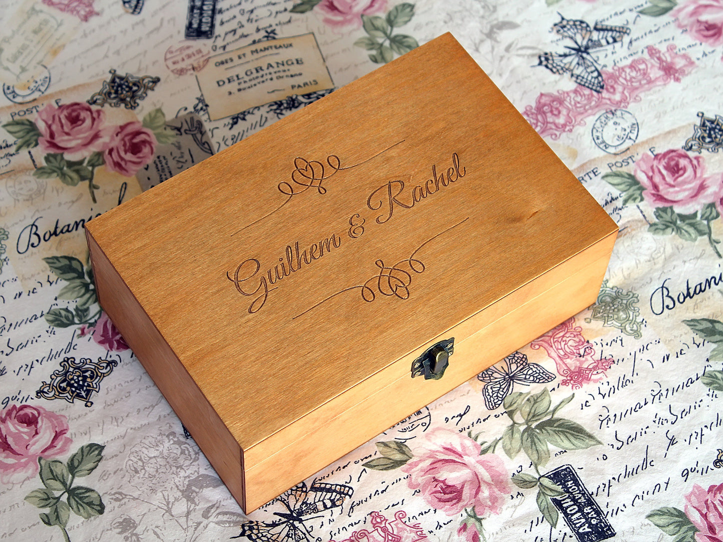 Personalized wedding gift for a couple, Wooden box for her or him