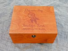 Load image into Gallery viewer, Baby keepsake box with personalization, Dream big - wooden memory box
