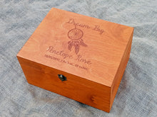 Load image into Gallery viewer, Baby keepsake box with personalization, Dream big - wooden memory box
